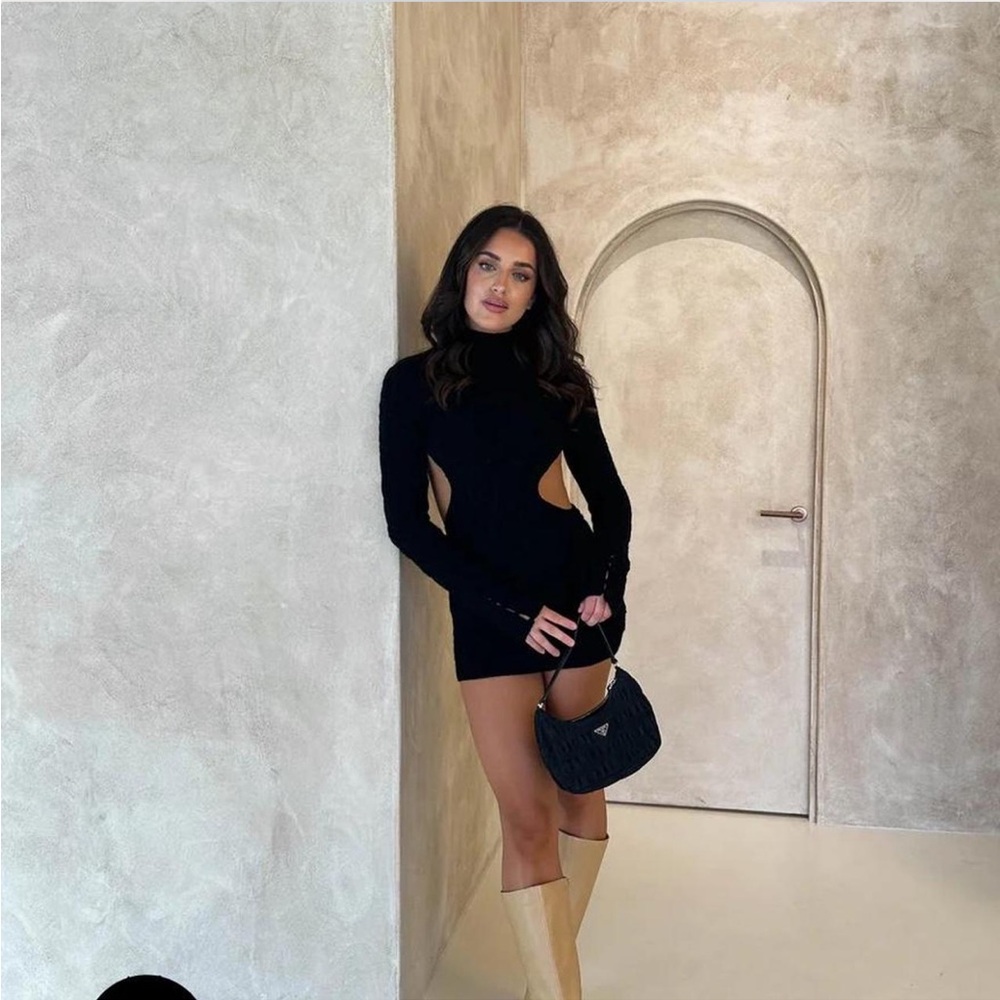 Guizio Knit Backless Mini Dress
